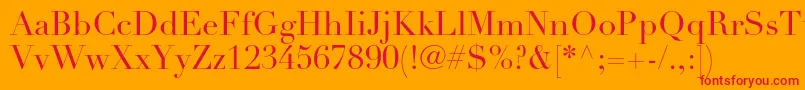 DidotltstdRoman Font – Red Fonts on Orange Background