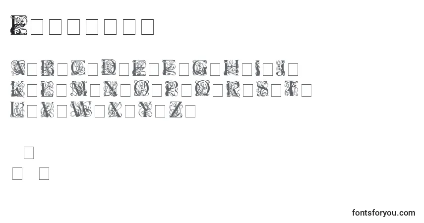 Fuente Elzevier - alfabeto, números, caracteres especiales