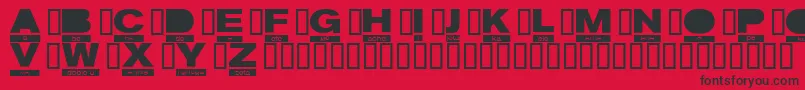 Шрифт FoneticaRegular – чёрные шрифты на красном фоне