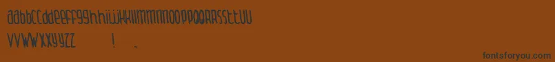 Police ThingamabobNormal – polices noires sur fond brun