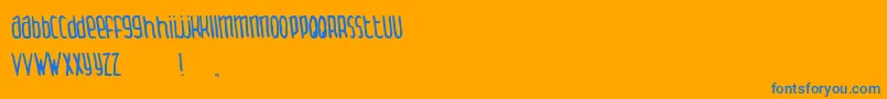 ThingamabobNormal-Schriftart – Blaue Schriften auf orangefarbenem Hintergrund