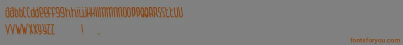 ThingamabobNormal Font – Brown Fonts on Gray Background
