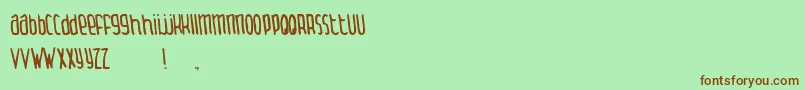 Więcej informacji o czcionce ThingamabobNormal Czcionka ThingamabobNormal – brązowe czcionki na zielonym tle