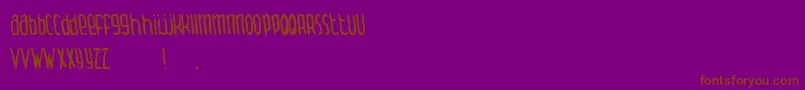 ThingamabobNormal-fontti – ruskeat fontit violetilla taustalla