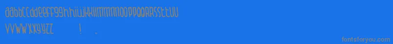 ThingamabobNormal-Schriftart – Graue Schriften auf blauem Hintergrund