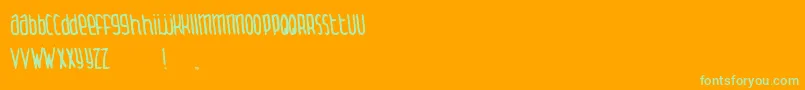 Saiba mais sobre a fonte ThingamabobNormal Fonte ThingamabobNormal – fontes verdes em um fundo laranja