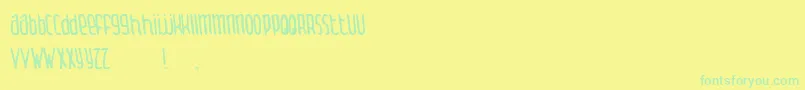 ThingamabobNormal-Schriftart – Grüne Schriften auf gelbem Hintergrund