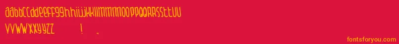 ThingamabobNormal Font – Orange Fonts on Red Background