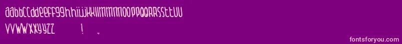 ThingamabobNormal-fontti – vaaleanpunaiset fontit violetilla taustalla