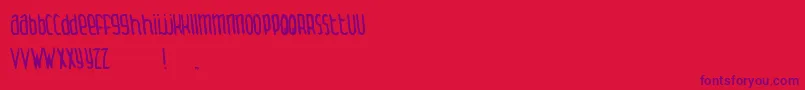 ThingamabobNormal Font – Purple Fonts on Red Background