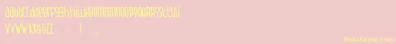 ThingamabobNormal Font – Yellow Fonts on Pink Background