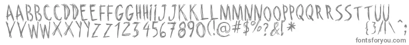 Шрифт RiscadaDoodle – серые шрифты на белом фоне