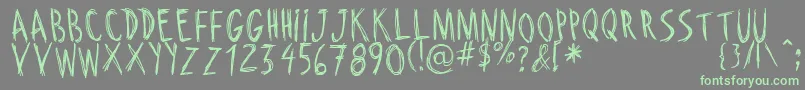 RiscadaDoodle Font – Green Fonts on Gray Background