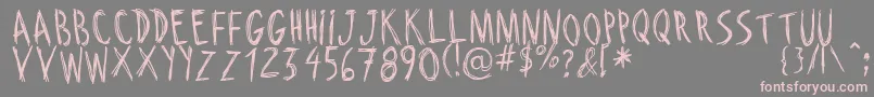 Шрифт RiscadaDoodle – розовые шрифты на сером фоне