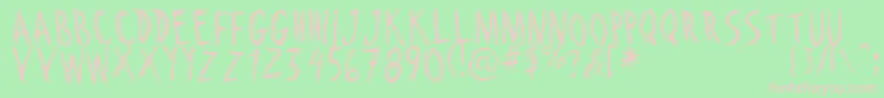 RiscadaDoodle Font – Pink Fonts on Green Background