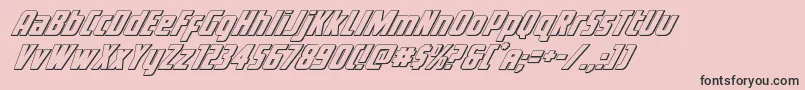 Voyagefant3D Font – Black Fonts on Pink Background