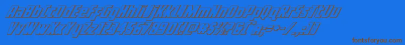 Voyagefant3D Font – Brown Fonts on Blue Background