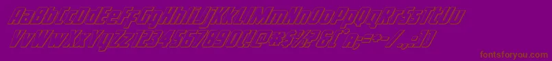 Voyagefant3D Font – Brown Fonts on Purple Background