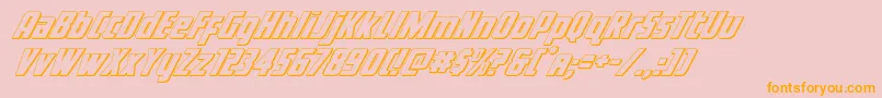 Voyagefant3D Font – Orange Fonts on Pink Background