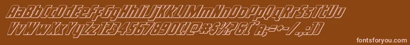 Voyagefant3D Font – Pink Fonts on Brown Background