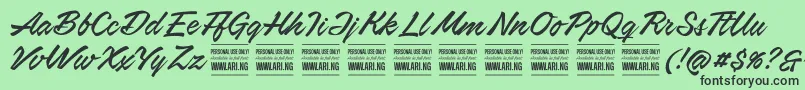 AirwaysPersonalUseOnly Font – Black Fonts on Green Background