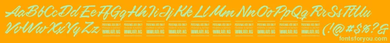 AirwaysPersonalUseOnly Font – Green Fonts on Orange Background
