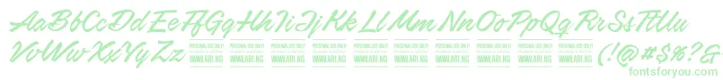 AirwaysPersonalUseOnly Font – Green Fonts on White Background