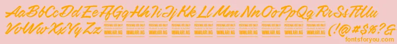 AirwaysPersonalUseOnly Font – Orange Fonts on Pink Background