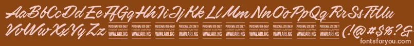AirwaysPersonalUseOnly Font – Pink Fonts on Brown Background