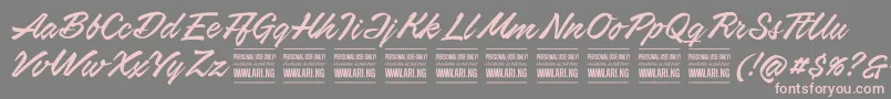 AirwaysPersonalUseOnly Font – Pink Fonts on Gray Background