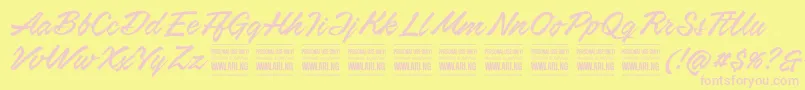 AirwaysPersonalUseOnly Font – Pink Fonts on Yellow Background