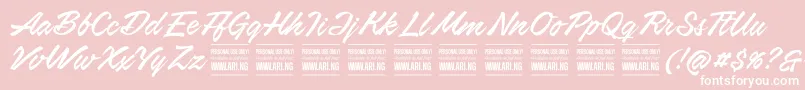 AirwaysPersonalUseOnly Font – White Fonts on Pink Background