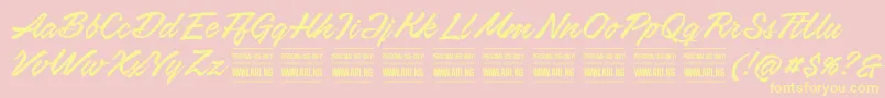 AirwaysPersonalUseOnly Font – Yellow Fonts on Pink Background