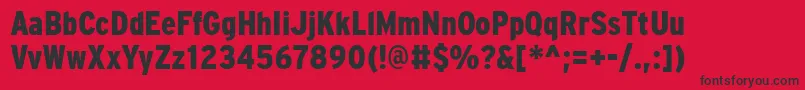 PftransitcondensedBlack Font – Black Fonts on Red Background