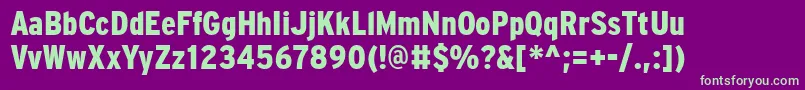 Шрифт PftransitcondensedBlack – зелёные шрифты на фиолетовом фоне
