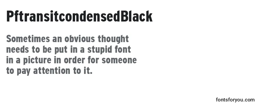 PftransitcondensedBlack Font