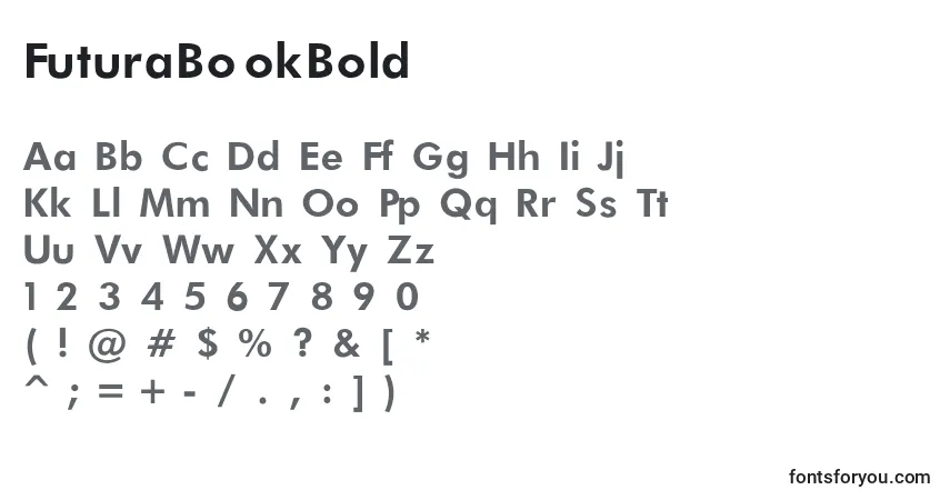 Шрифт FuturaBookBold – алфавит, цифры, специальные символы