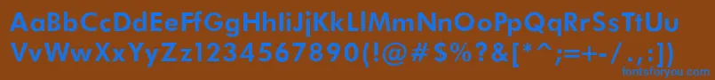 FuturaBookBold Font – Blue Fonts on Brown Background