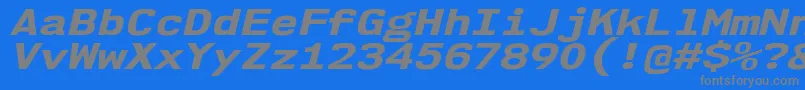 Nk57MonospaceExEbIt Font – Gray Fonts on Blue Background