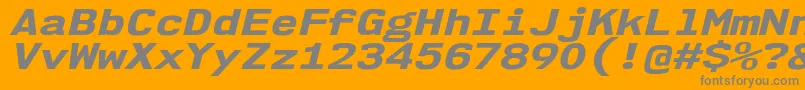 Nk57MonospaceExEbIt Font – Gray Fonts on Orange Background