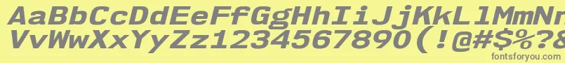 fuente Nk57MonospaceExEbIt – Fuentes Grises Sobre Fondo Amarillo