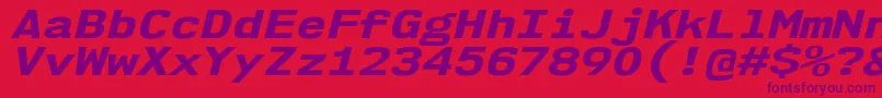 Nk57MonospaceExEbIt Font – Purple Fonts on Red Background