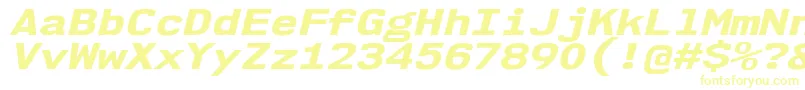 Nk57MonospaceExEbIt-Schriftart – Gelbe Schriften