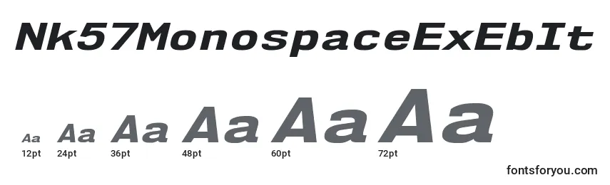 Nk57MonospaceExEbIt Font Sizes