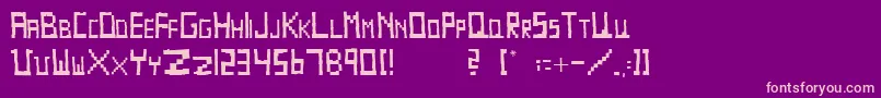 PaschitnowSans Font – Pink Fonts on Purple Background