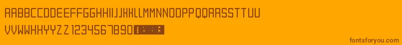 Eret Font – Brown Fonts on Orange Background