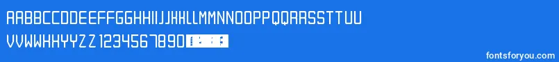 Fonte Eret – fontes brancas em um fundo azul