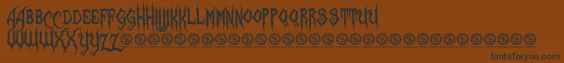 ZombieHolocaust Font – Black Fonts on Brown Background