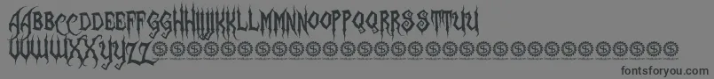 ZombieHolocaust-Schriftart – Schwarze Schriften auf grauem Hintergrund