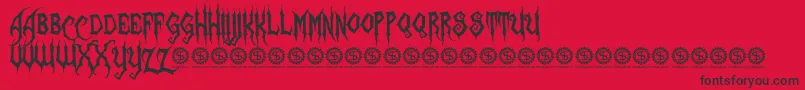 ZombieHolocaust Font – Black Fonts on Red Background